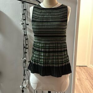Pleated Stripe Top